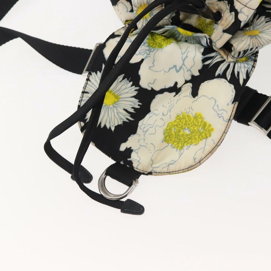 【日本直送】PRADA 雙肩包 尼龍 黑色 銀色 正品 am9106-9