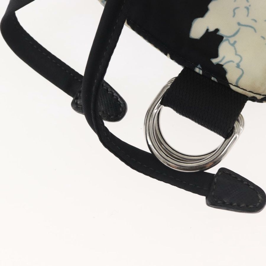 【日本直送】PRADA 雙肩包 尼龍 黑色 銀色 正品 am9106-20