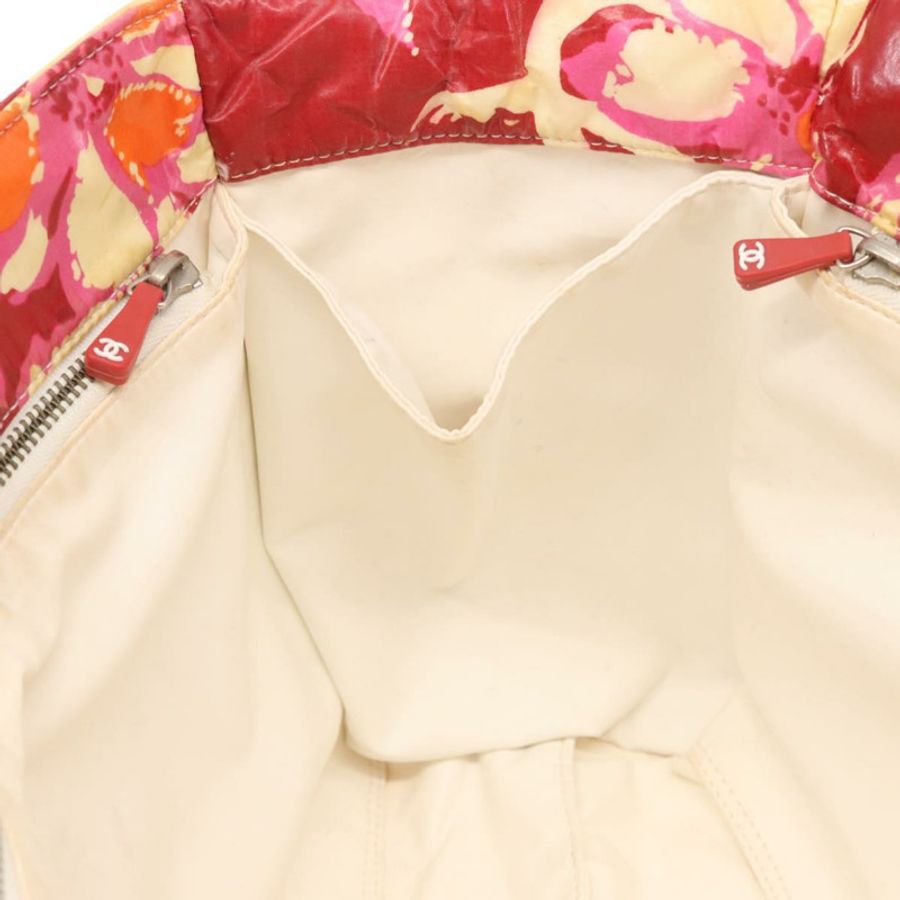 【日本直送】香奈兒 (CHANEL) 夏季高級手提包,紅色銀色雙C標誌,貨號 143512-20