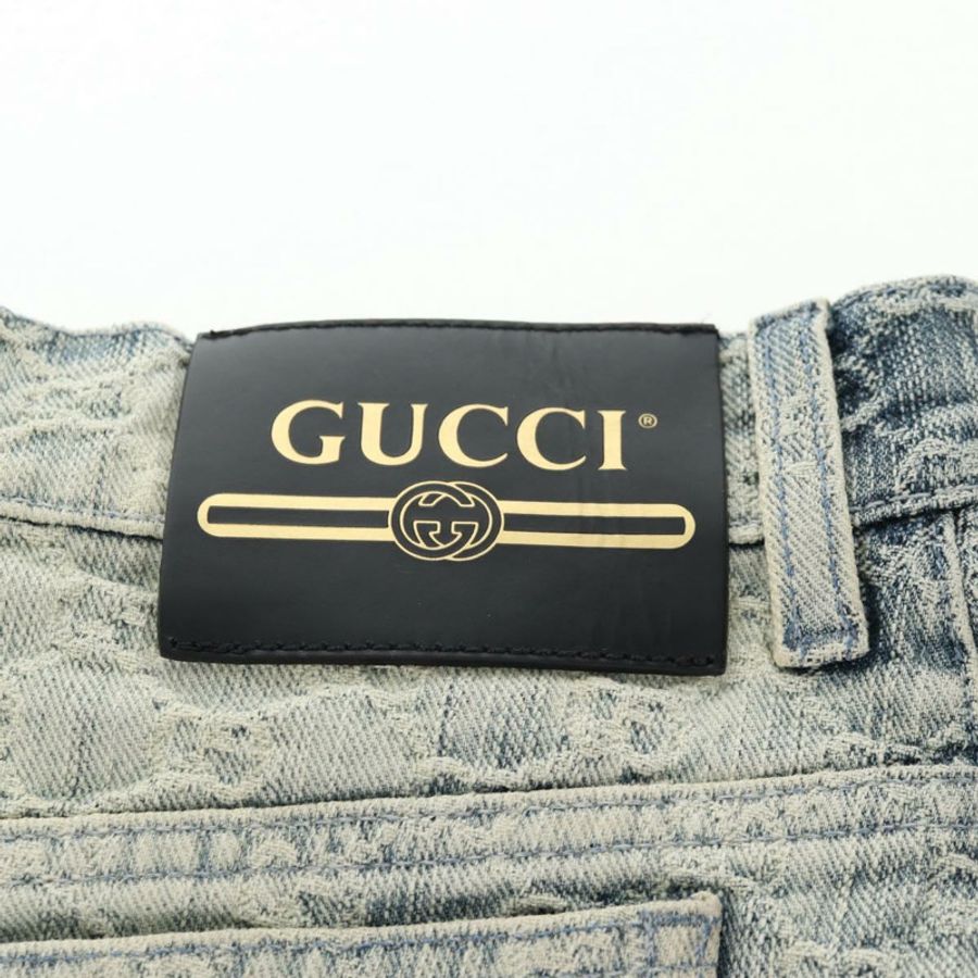 【日本直送】GUCCI GG提花牛仔半身裙 淺藍色 678789 正品號 144315-9