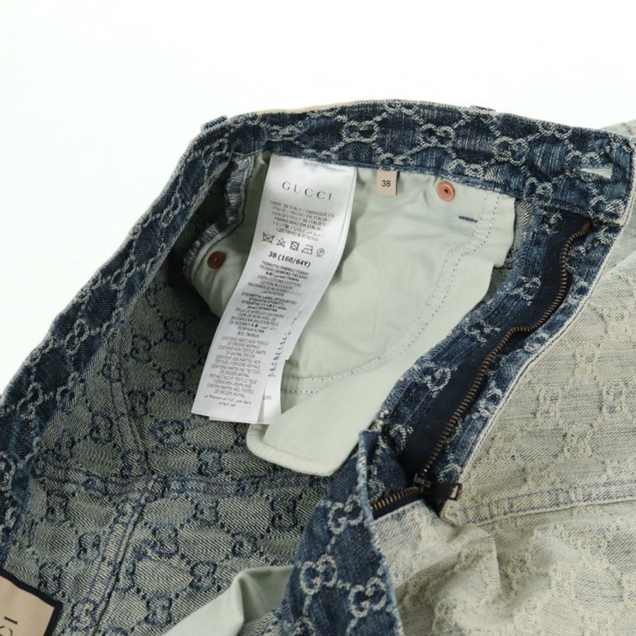【日本直送】GUCCI GG提花牛仔半身裙 淺藍色 678789 正品號 144315-13