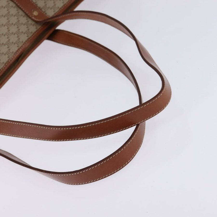 【日本直送】CELINE Macadam帆布肩背包 PVC 米色 金色 正品 144633-6