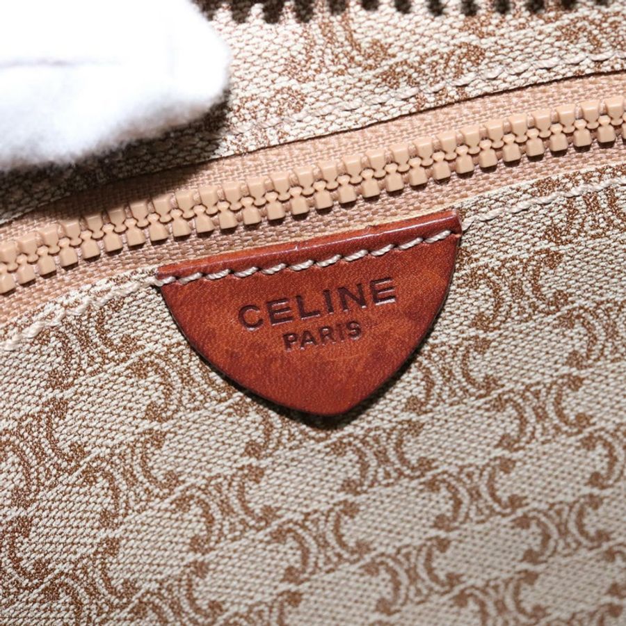 【日本直送】CELINE Macadam帆布肩背包 PVC 米色 金色 正品 144633-17