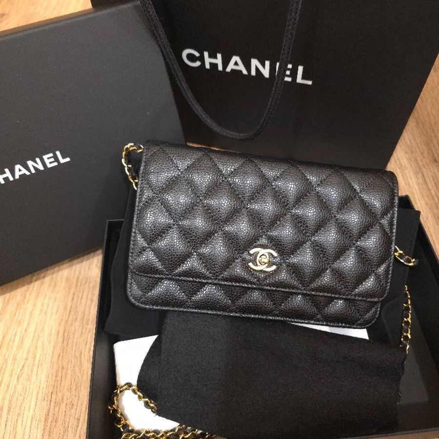 Chanel  woc 書包釦 荔枝紋牛皮-0