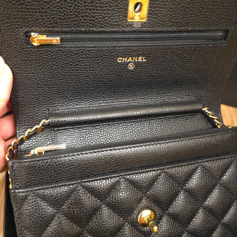 Chanel  woc 書包釦 荔枝紋牛皮-2