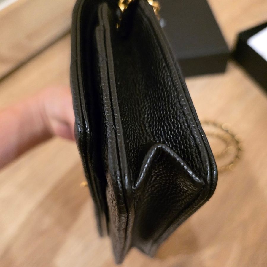 Chanel  woc 書包釦 荔枝紋牛皮-6