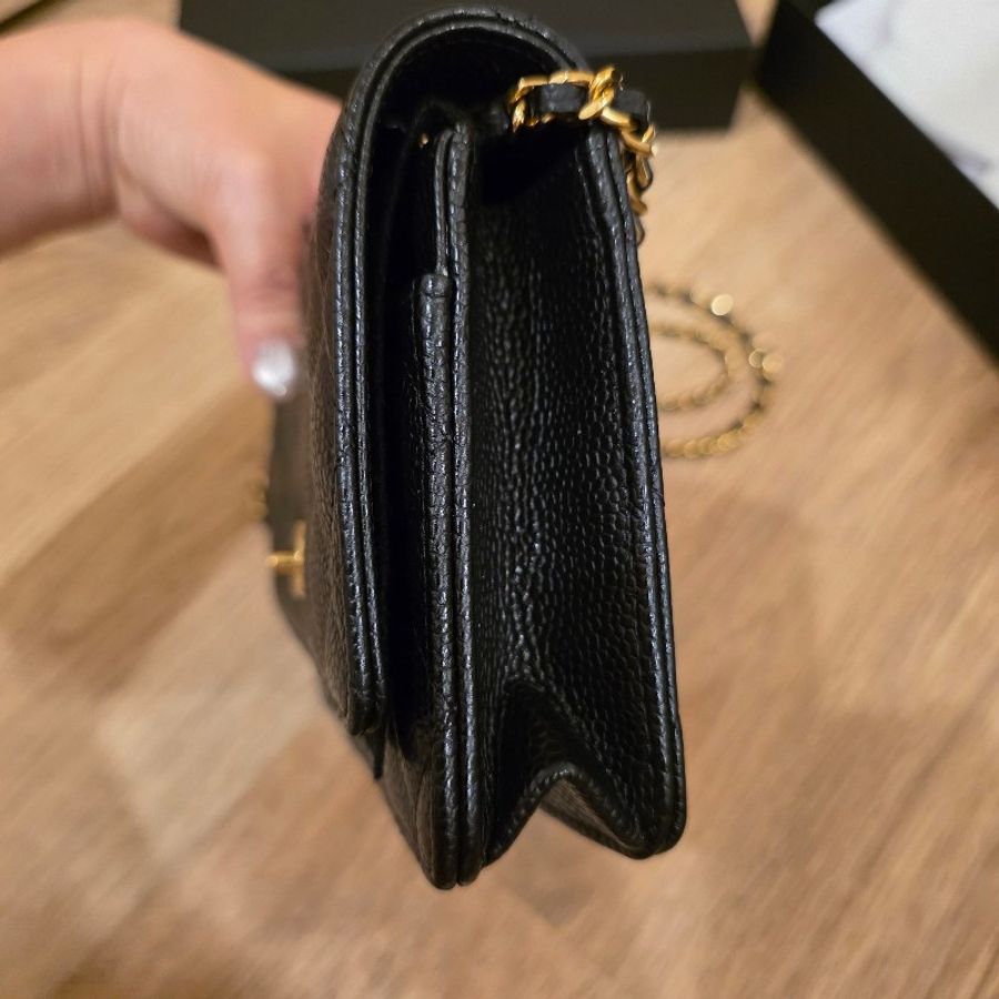 Chanel  woc 書包釦 荔枝紋牛皮-13