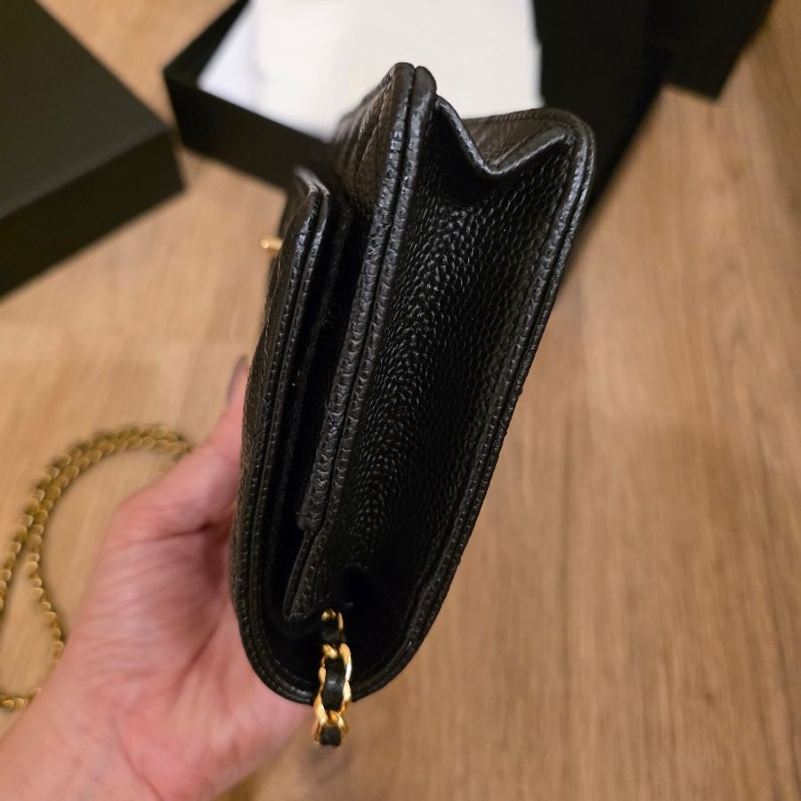 Chanel  woc 書包釦 荔枝紋牛皮-14