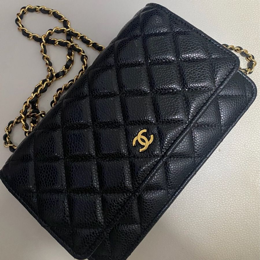 woc 經典款 Chanel 金 荔枝款-0