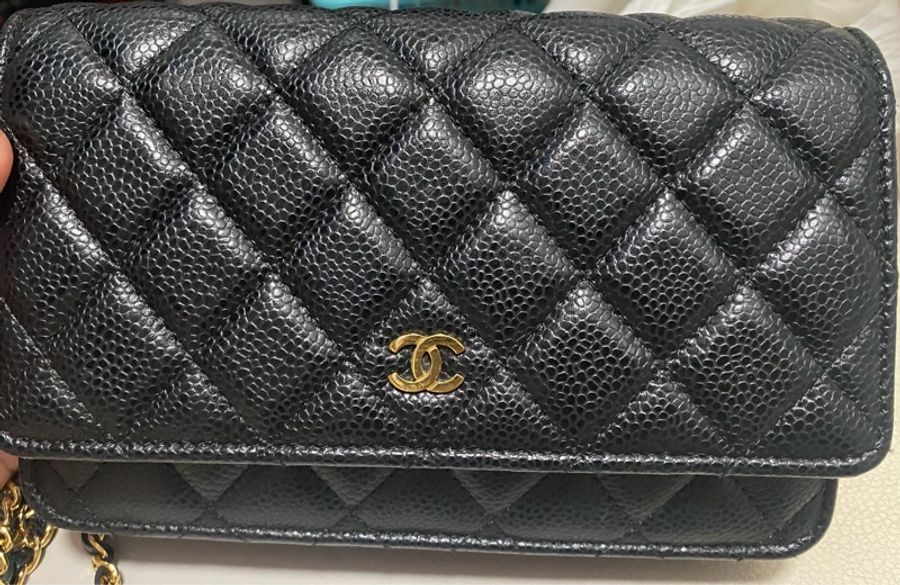 woc 經典款 Chanel 金 荔枝款-9