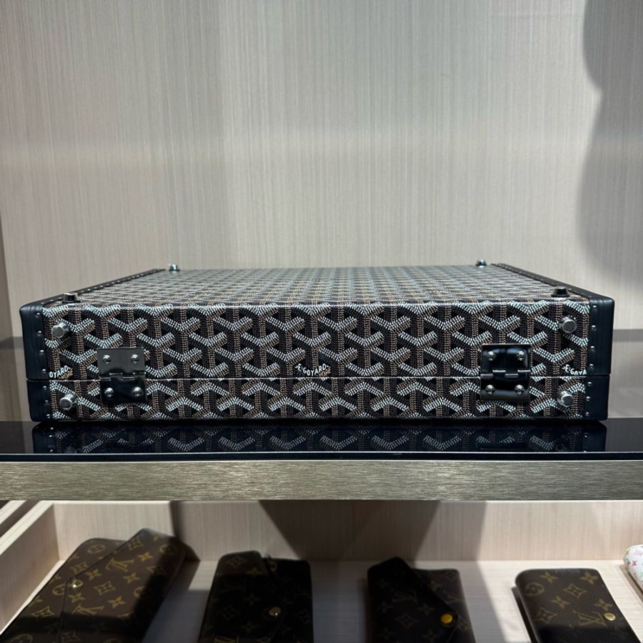 GOYARD 戈雅Manoir 老花满印锁扣开合 公文包-4