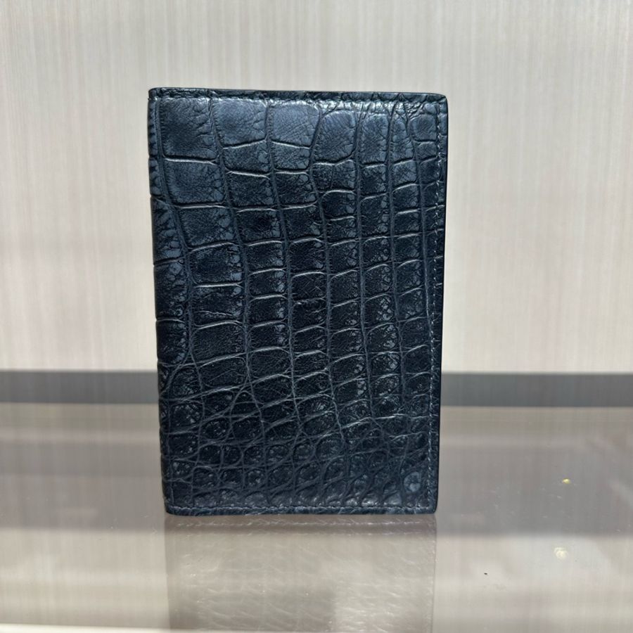 Gucci古馳護照夾 壓紋牛皮 黑色-0