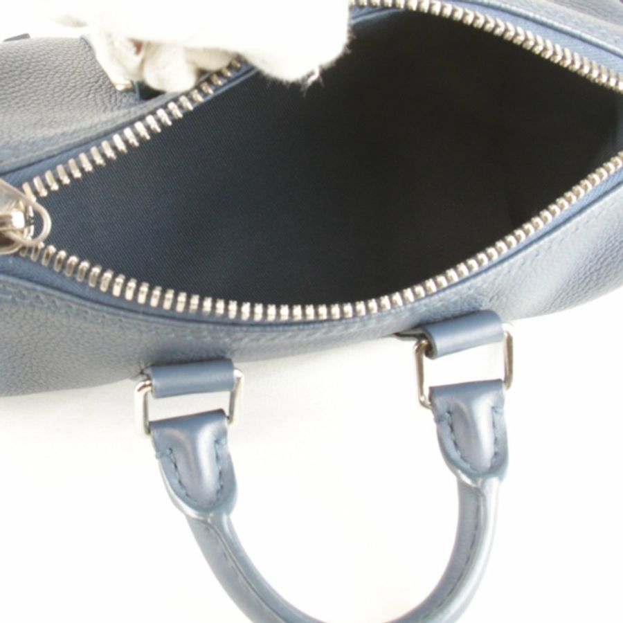 LOUIS VUITTON Aerogram Keepall XS 單肩包(附 IC 晶片)M81003 皮革手提包 藍色 女士-6