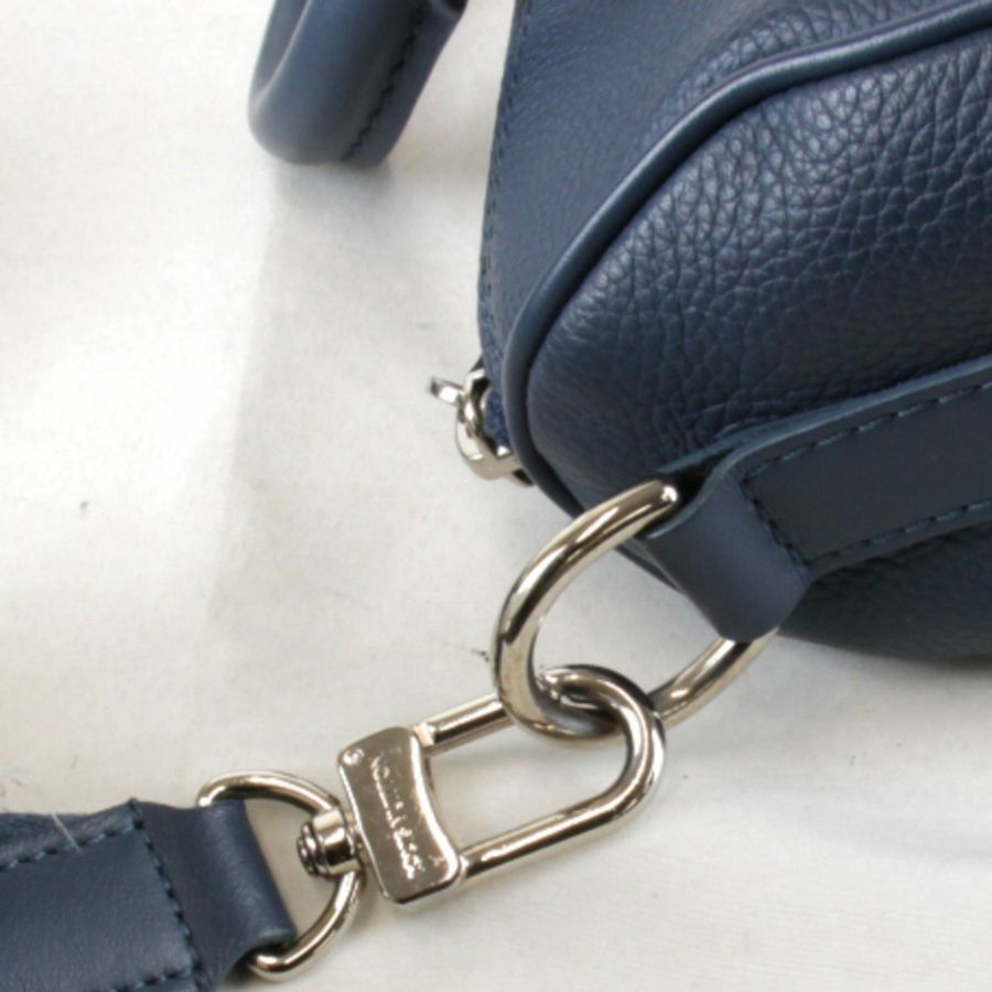 LOUIS VUITTON Aerogram Keepall XS 單肩包(附 IC 晶片)M81003 皮革手提包 藍色 女士-11