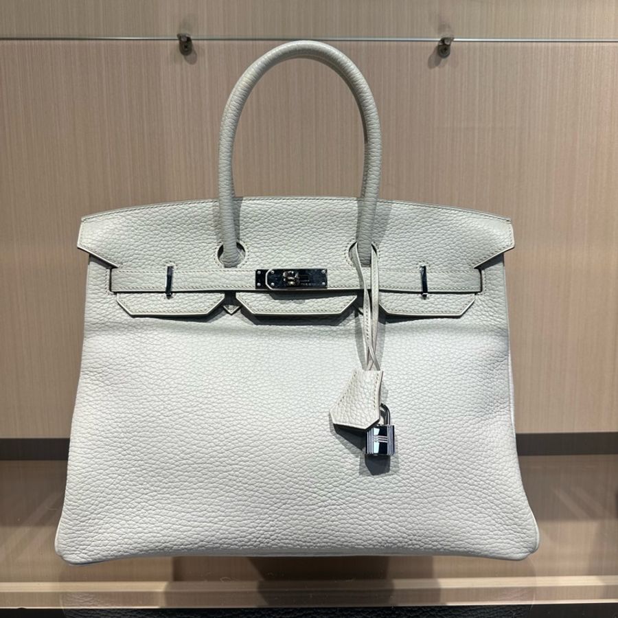 HERMES爱马仕 Birkin 35银扣  铂金包手提包-0