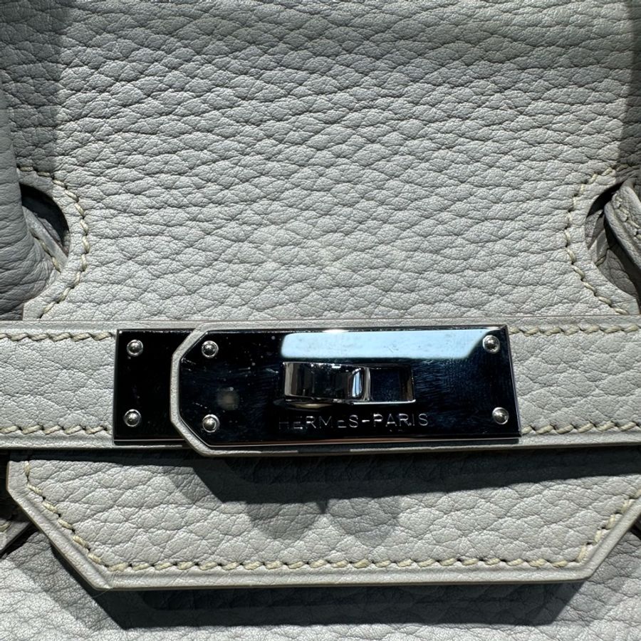 HERMES爱马仕 Birkin 35银扣  铂金包手提包-5