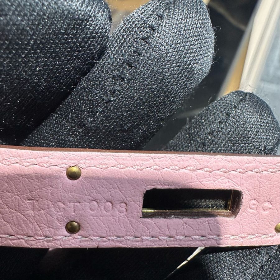 HERMES爱马仕 Birkin 30银扣 铂金包手提包 女款 樱花粉-8