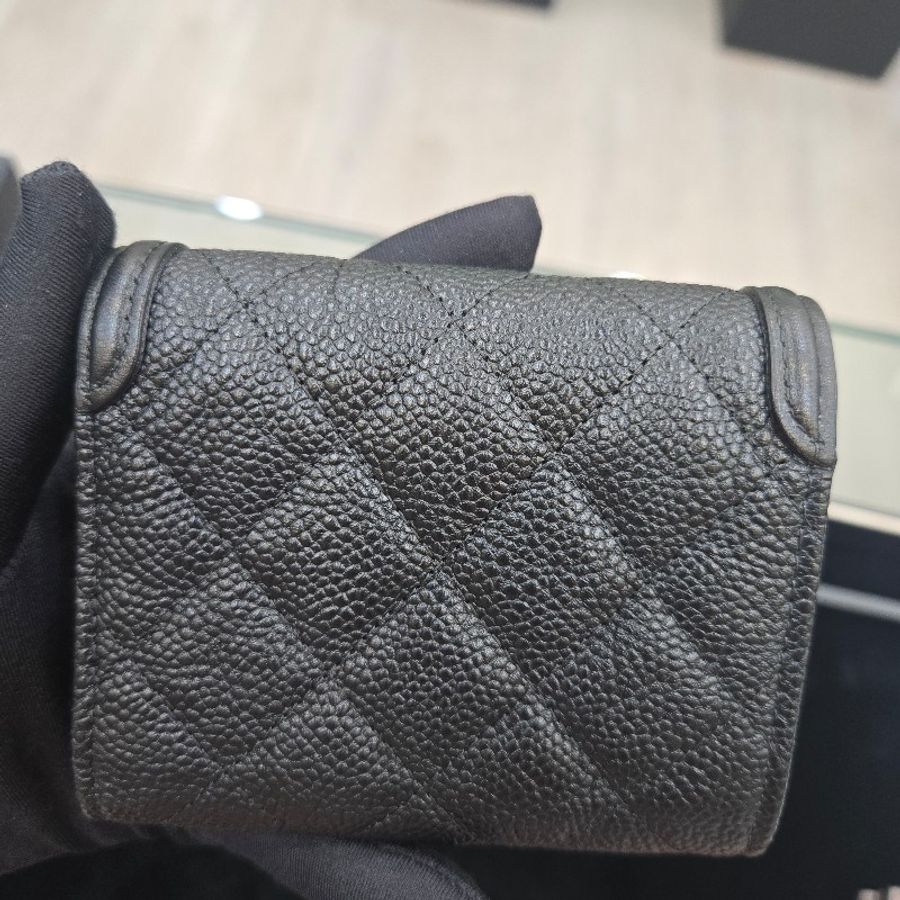 Chanel - 黑金雙C零錢包-1