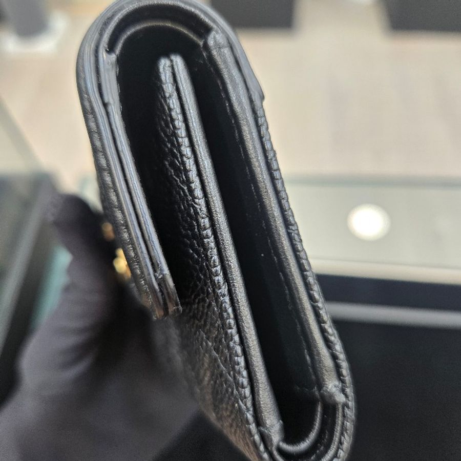 Chanel - 黑金雙C零錢包-5