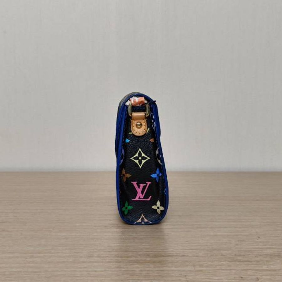 LOUIS VUITTON 黑三彩PVC2012中古小方包肩背包-1