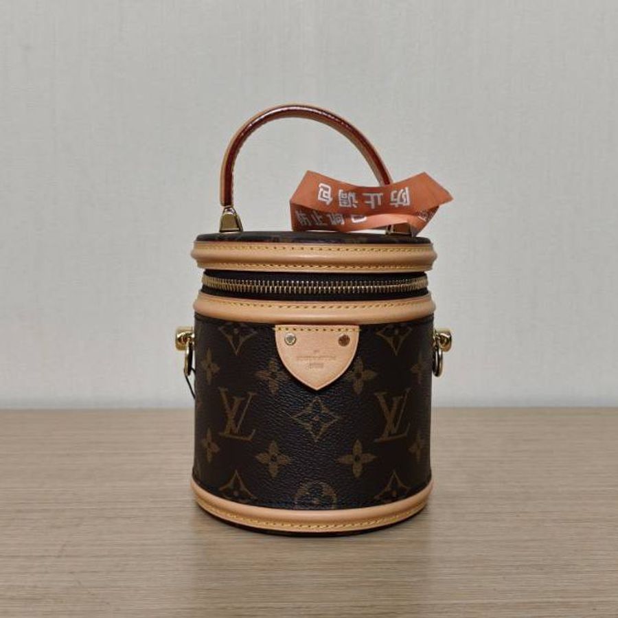LOUIS VUITTON CANNESCANNES圓桶包nano/14老花PVC晶片肩背包-0