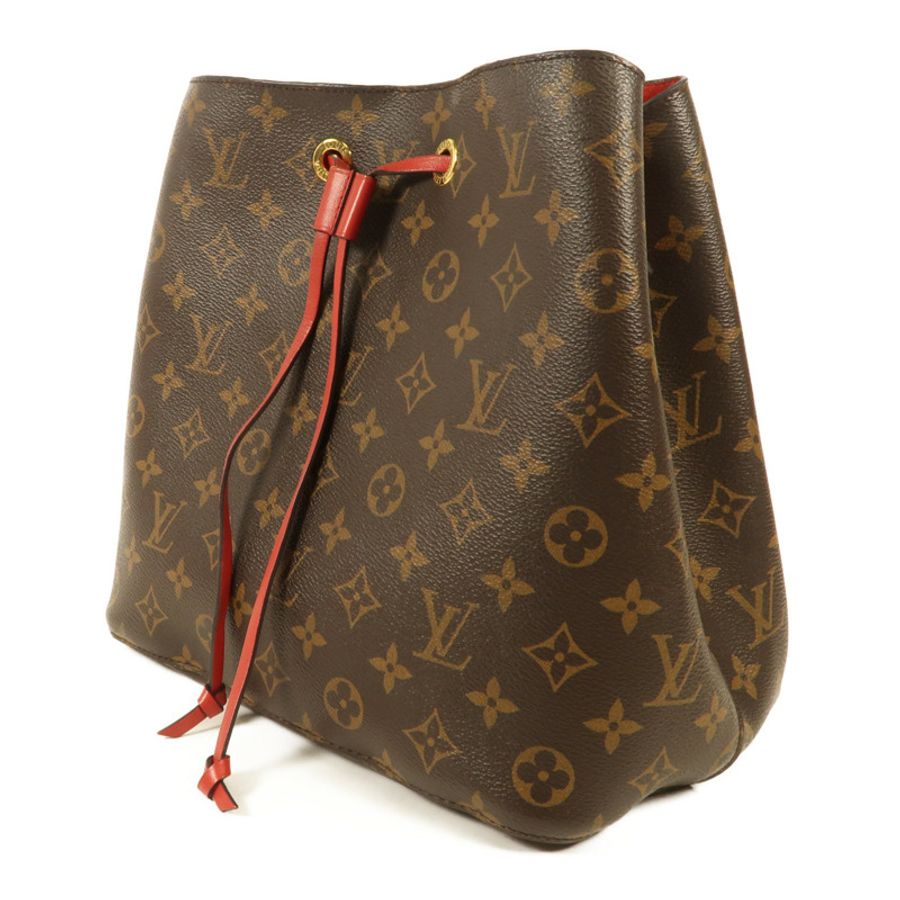 LOUIS VUITTON Monogram Neo Noe Bucket Bag金扣肩背袋Coquelicot-2