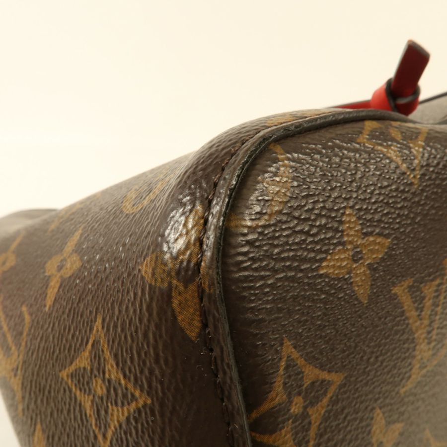 LOUIS VUITTON Monogram Neo Noe Bucket Bag金扣肩背袋Coquelicot-8