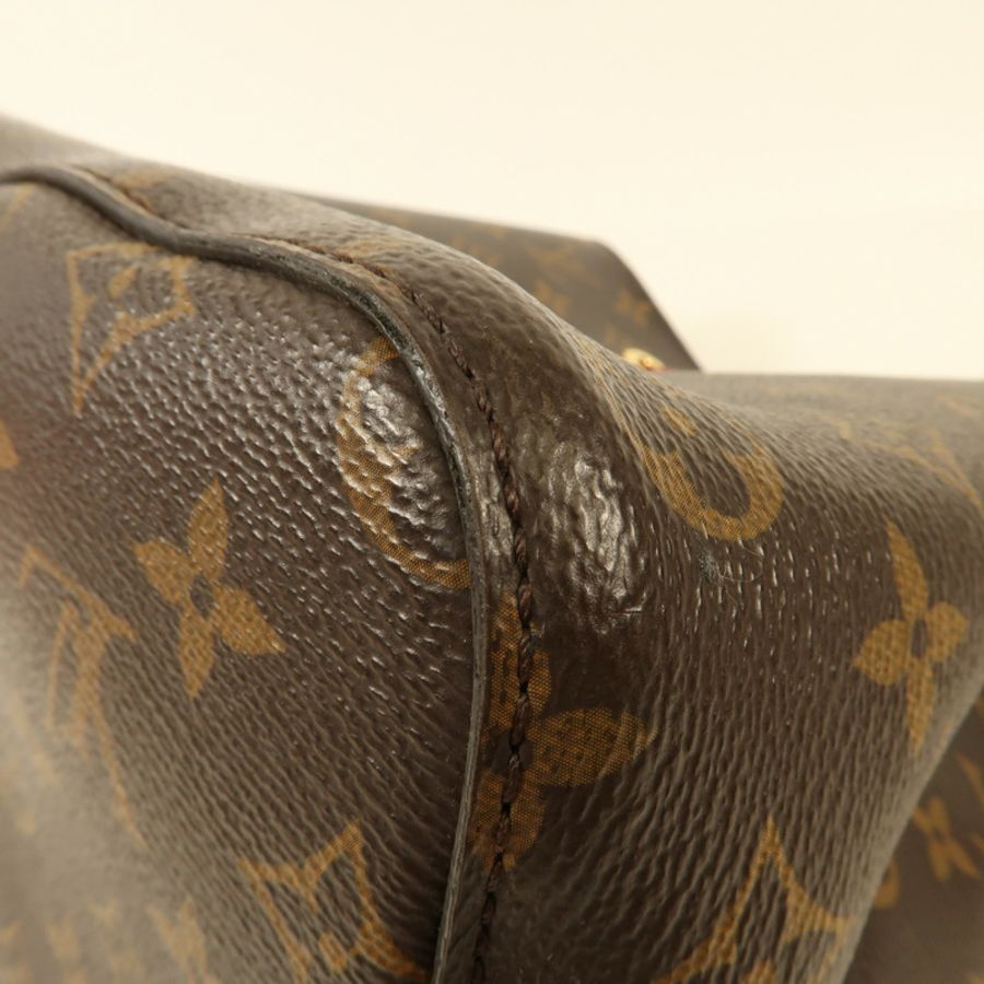 LOUIS VUITTON Monogram Neo Noe Bucket Bag金扣肩背袋Coquelicot-11