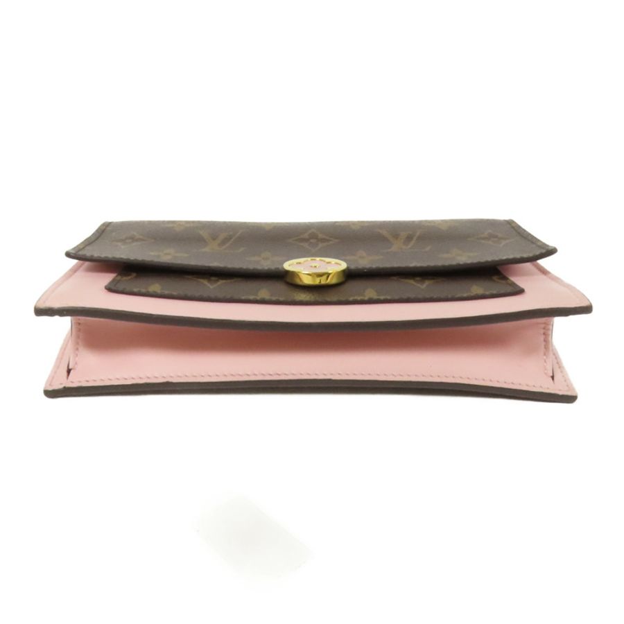 LOUIS VUITTON Monogram Flore Chain Wallet金扣鏈帶肩背袋-3