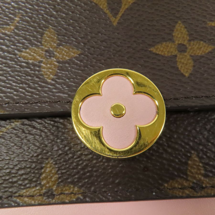 LOUIS VUITTON Monogram Flore Chain Wallet金扣鏈帶肩背袋-7