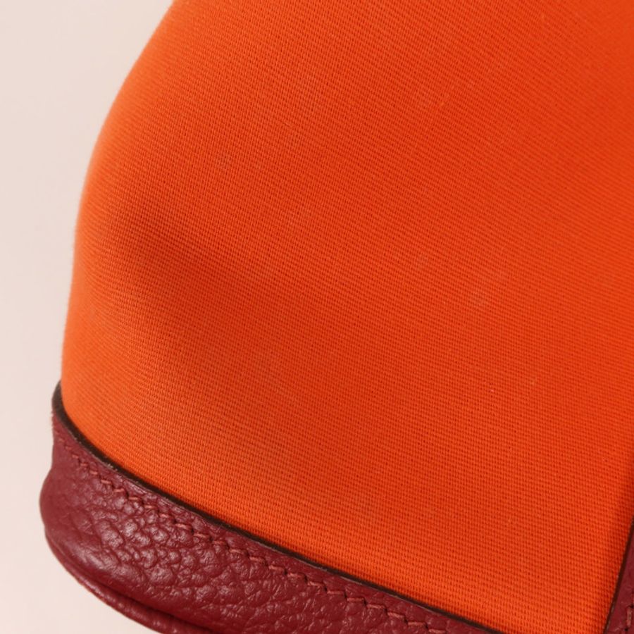 HERMES 帆布Garden Party PM銀扣手挽袋-23
