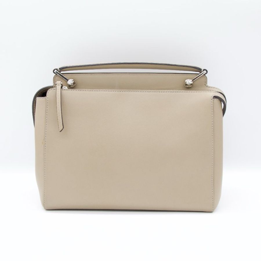 Fendi 芬迪 DOT COM 牛皮 米灰色 兩用 肩背包 手提包 8BN293-2
