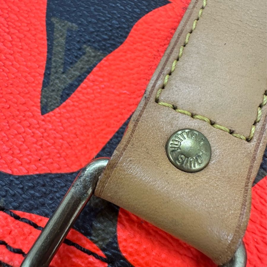 限量款✨ LV Graffiti KeepAll 50 橙色塗鴉 手提包-7