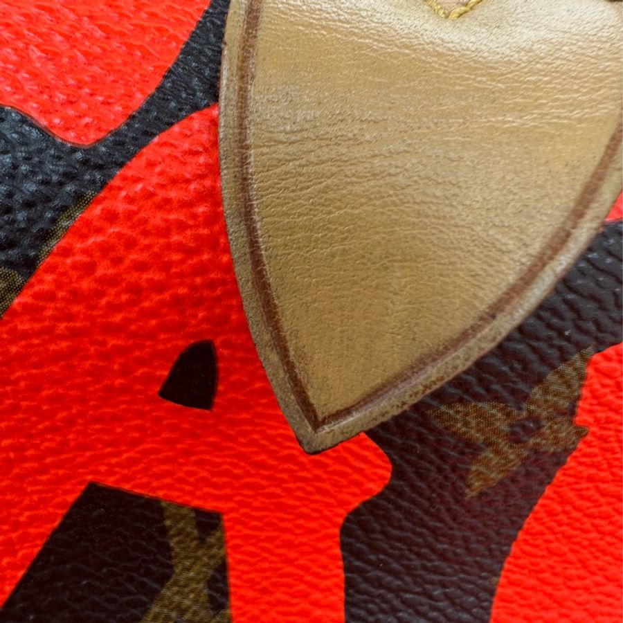 限量款✨ LV Graffiti KeepAll 50 橙色塗鴉 手提包-12