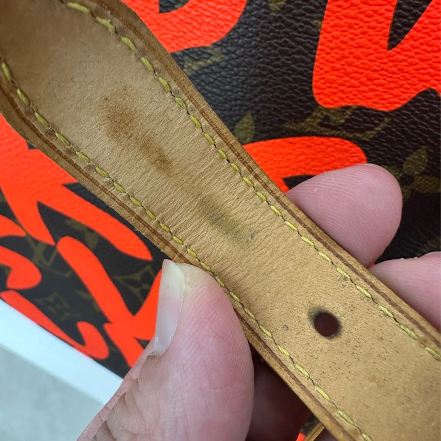 限量款✨ LV Graffiti KeepAll 50 橙色塗鴉 手提包-15