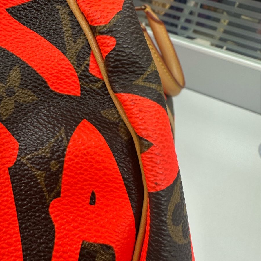 限量款✨ LV Graffiti KeepAll 50 橙色塗鴉 手提包-20