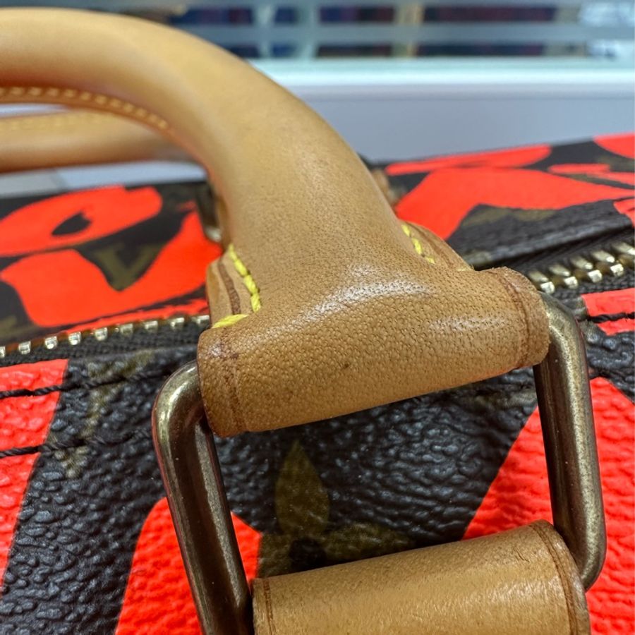 限量款✨ LV Graffiti KeepAll 50 橙色塗鴉 手提包-21