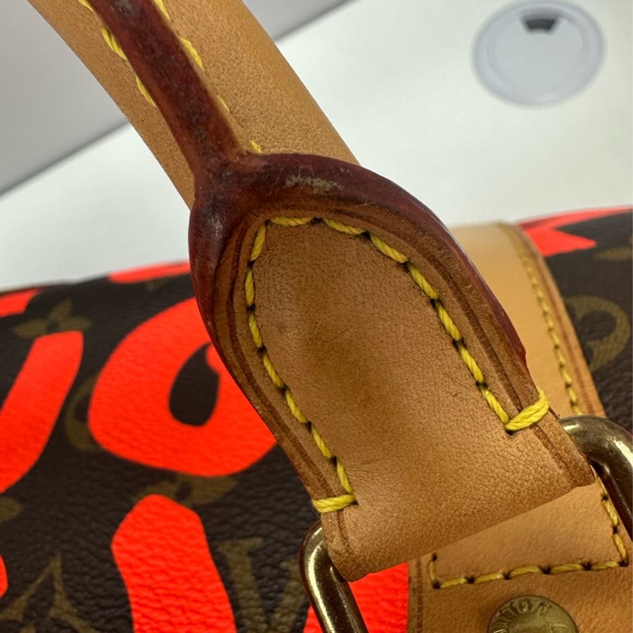 限量款✨ LV Graffiti KeepAll 50 橙色塗鴉 手提包-25