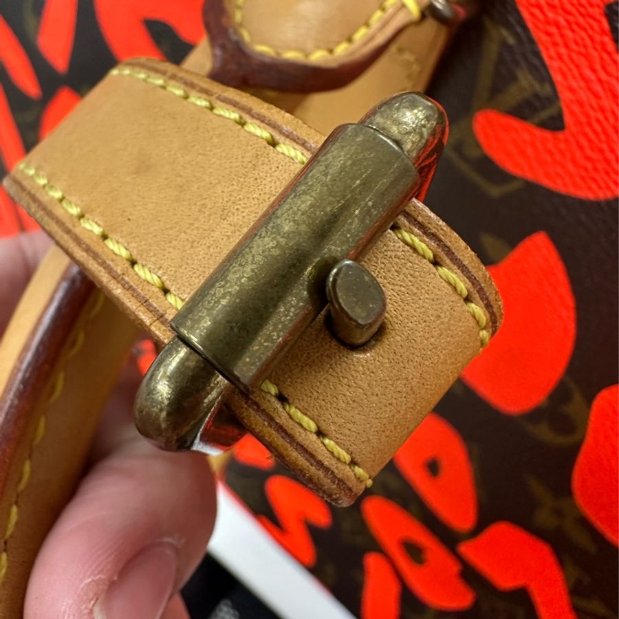 限量款✨ LV Graffiti KeepAll 50 橙色塗鴉 手提包-33