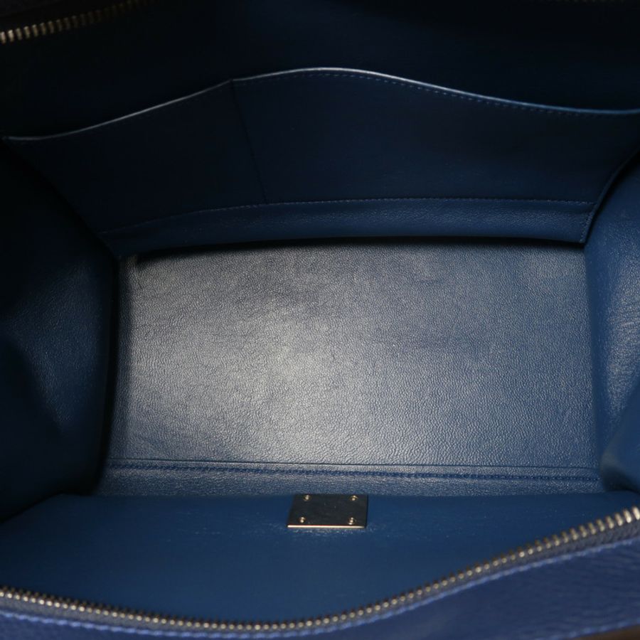 CELINE 【激減優惠】牛皮皮革Trapeze銀扣手挽肩背兩用袋-4
