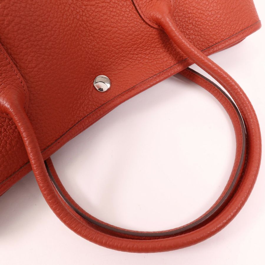 HERMES Negonda皮革Garden Party PM銀扣手挽袋-4