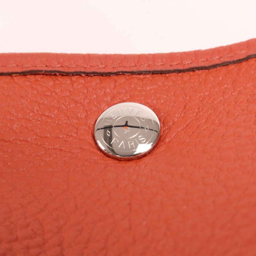 HERMES Negonda皮革Garden Party PM銀扣手挽袋-9