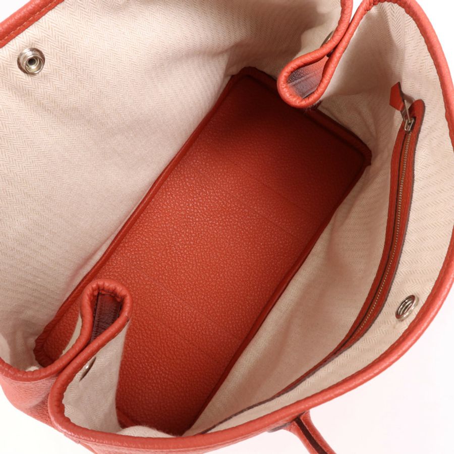 HERMES Negonda皮革Garden Party PM銀扣手挽袋-10