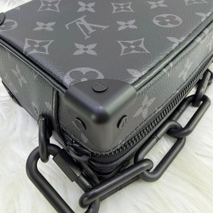 LOUIS VUITTON LV Mini Soft Trunk Monogram Eclipse 帆布 方盒子 手袋-14