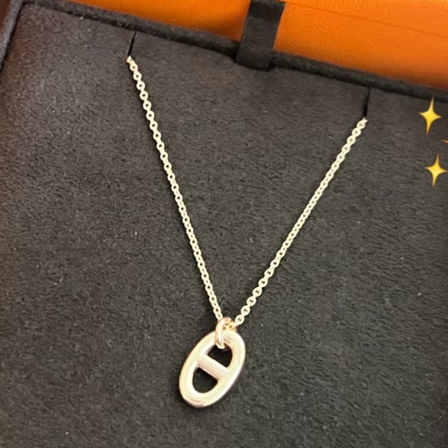 愛馬仕豬鼻子項鏈-8