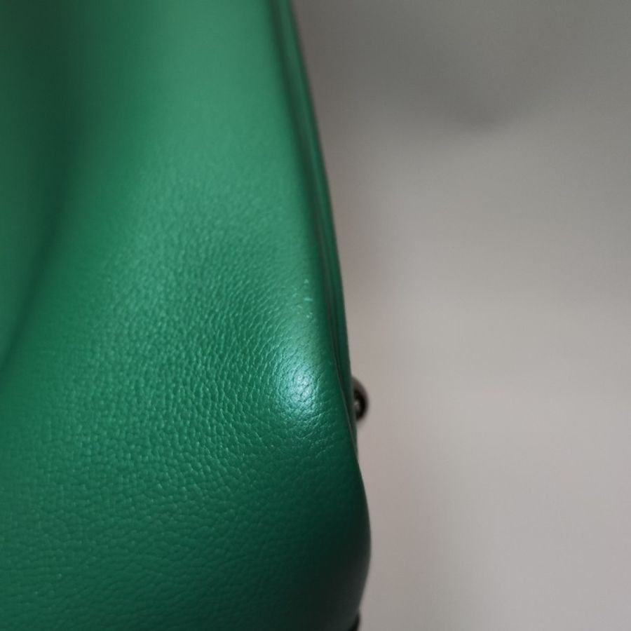 Hermes Bolide1923保齡球包30純色弧線造型單肩包Evercolor牛皮銀扣U4絲絨綠A刻-12