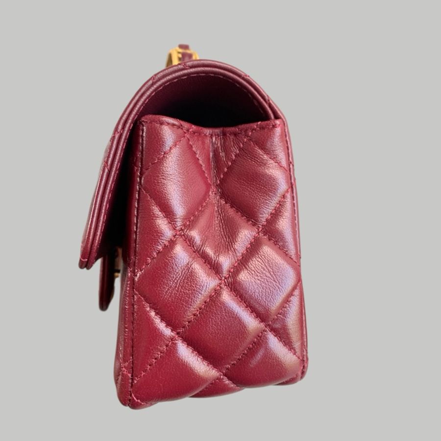 Chanel Lamskin Handel 20cm-2