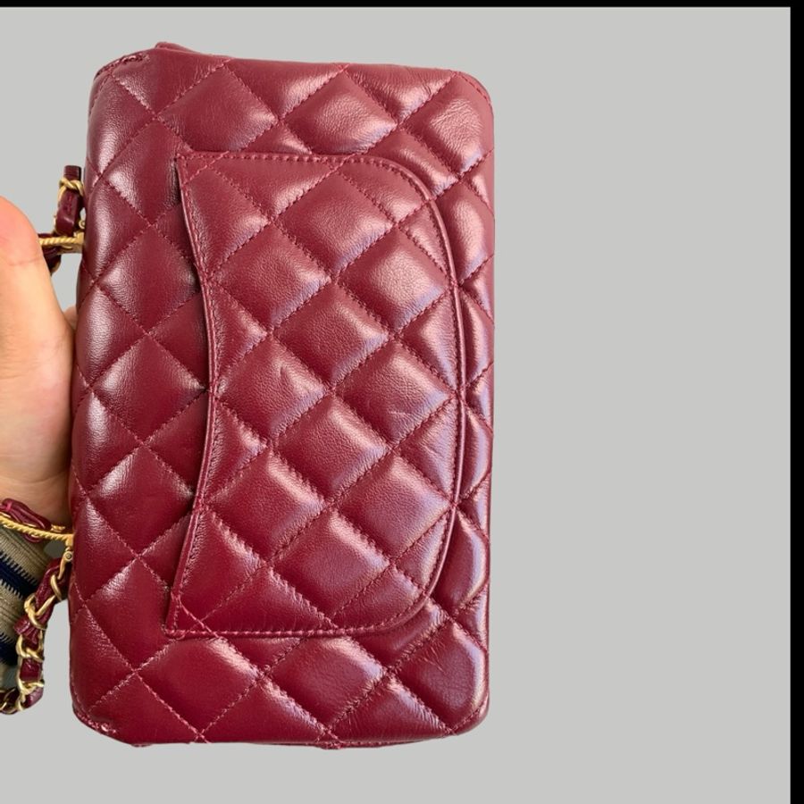 Chanel Lamskin Handel 20cm-5
