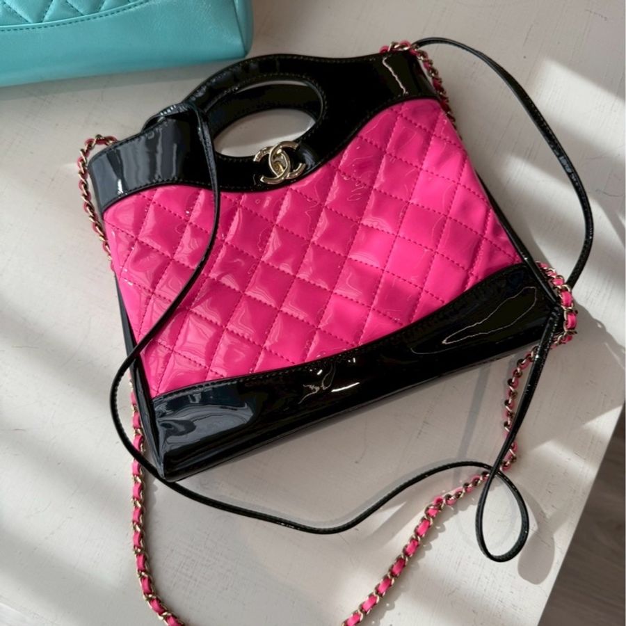CHANEL 31mini 黑配桃紅 🖤🩷Black Pink🖤🩷-0