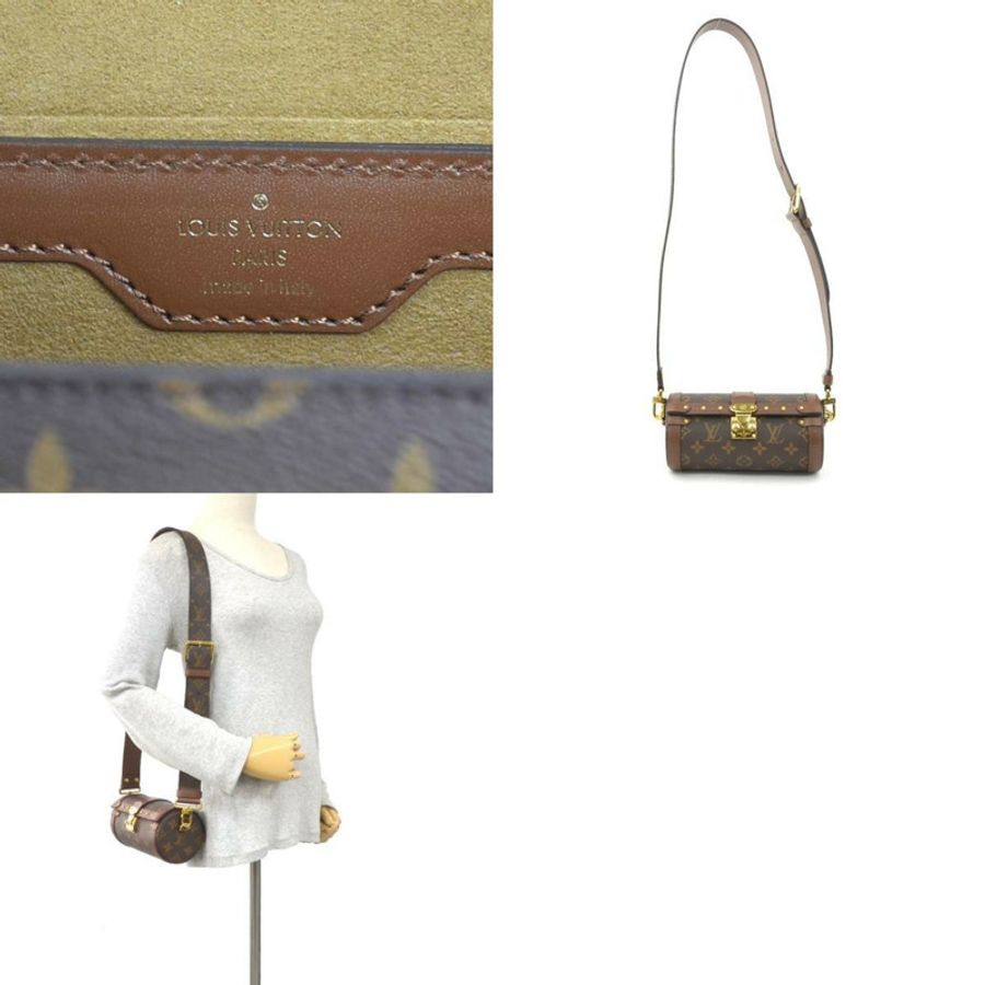 Louis Vuitton Monogram Papillon Trunk 帆布手提包單肩包棕色,女款,M57835 90189g-4